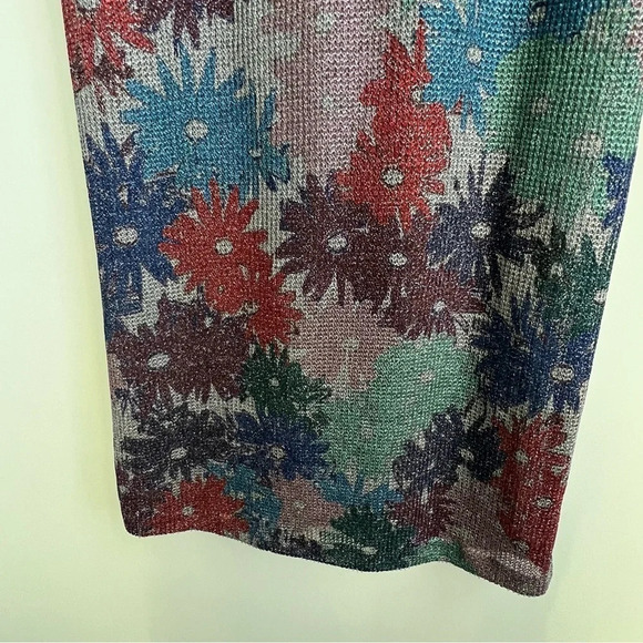 SPLENDID X MARGHERITA MISSONI Dress Brillare Daisy Metallic Midi Sheath Small - Picture 16 of 16